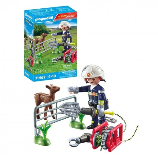 Playmobil 71467 Hasič Při Záchraně Zvířat