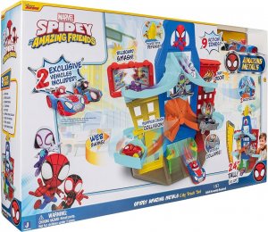 Jazwares Marvel Spidey Hrací Sada městská dráha a jeho super přátelé s auty
