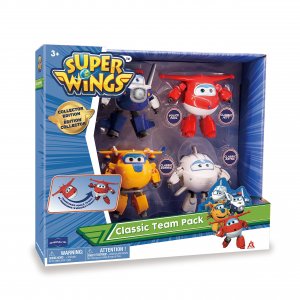 Super Wings Transformující postavy Teampack 4 letadel   (Jett, Todd, Astra a agent Chase)