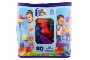 Mega Bloks Mega Kostky v plastovém pytli 80 ks