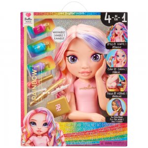 MGA RAINBOW HIGH ČESACIA HLAVA STYLING HEAD BELLA PARKER S DOPLNKAMI