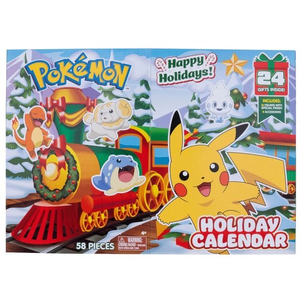 Jazwares Pokémon Adventní kalendář 2024 Sváteční kalendář s bitevními figurkami