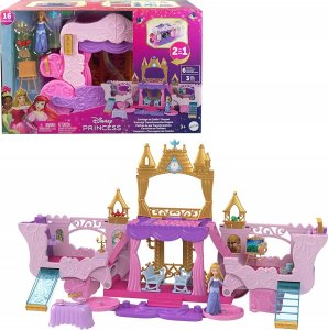 Disney Princess Kočiar a zámok 2 v 1, malá bábika Aurora, 3 hracie poschodia HWX17
