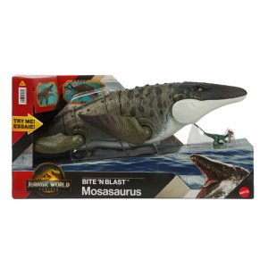 Mattel Jurský Svět Rebirth Mosasaurus Bite'n'blast velký 65cm JCH00
