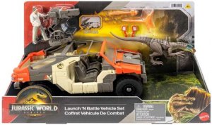 Mattel Jurský svět Rebirth Super terénní auto s řidičem a dinosaurem JGB59