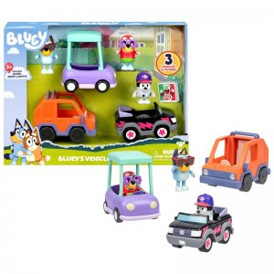 Moose Bluey sada s 3 vozidlami a figúrkami