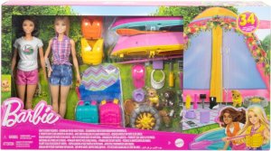 Mattel Barbie kempovací sada s panenkami a doplňky HYT66