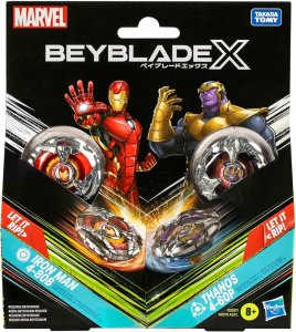Beyblade X Marvel Multipack: Iron Man 4-80B and Thanos 4-60B