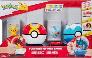 Jazwares Pokémon Surprise Attack Game Pikachu Herhaal Ball a Mudkip Duikbal