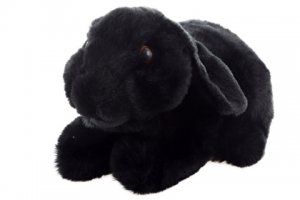 Plyš králík černý 22 cm ECO-FRIENDLY