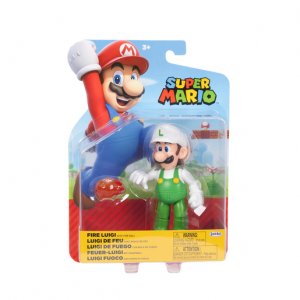 JAKKS Pacific Super Mario World of Nintendo Figurka FIRE LUIGI s Fire Ball