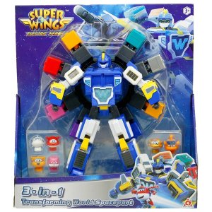 Sada Super Wings eletric Heroes 3 v 1 transforming world spaceport