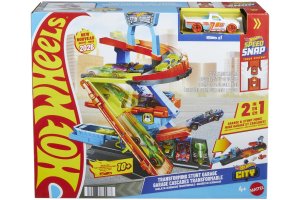Mattel Hot Wheels Městská garáž 2v1 kaskadérské kousky JHL94