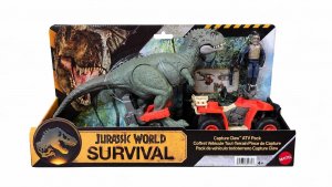 Mattel Jurský Svět Survival Ekrixinatorsaurus Akční figurka a vozidlo čtyřkolka JKG91