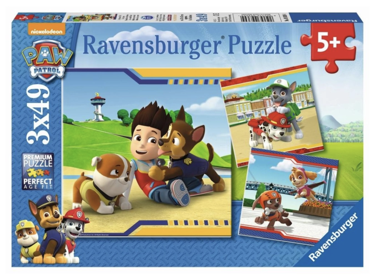 Ravensburger 093694 Paw Patrola Psí tlapková patrola 3 x 49 dílků
