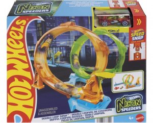 Mattel Hot Wheels Neon Speeder double loop dvojitá smyčka JMG49