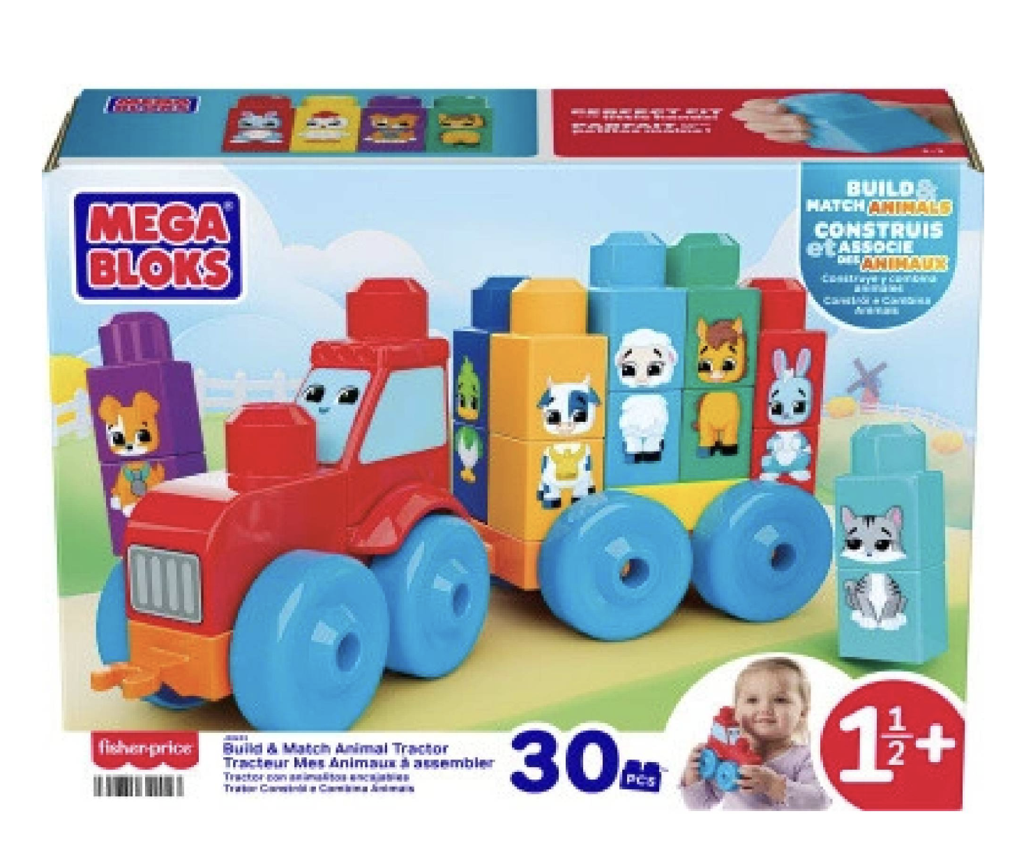 Mega Bloks Traktor se zvířátky JKG33