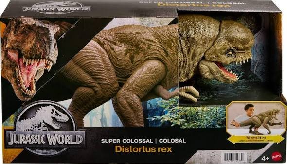 Mattel Jurský svět  Obří dinosaurus Super Colossal Distortus Rex 80cm JKG95