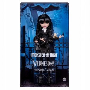 Monster High Panenka sběratelská Wednesday Addamsová s ručkou JNJ91
