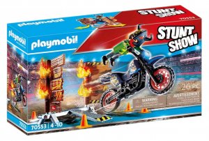 Playmobil 70553 Kaskadérská show Motorka s ohnivou stěnou