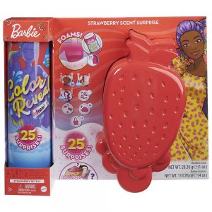 Barbie Color Reveal Panenka Pěna plná zábavy Jahodová