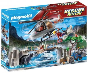Playmobil 70663 Nasadenie helikoptéry v kaňone