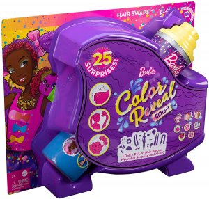 Barbie Color Reveal vlasy herní set fialové vlasy