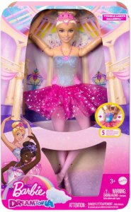 Barbie svítící magická baletka s růžovou sukní